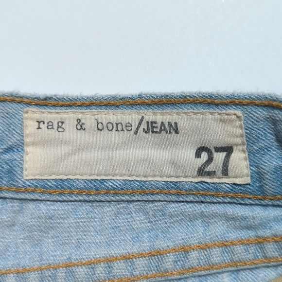 Rag & Bone Huntington Light Wash Mid Rise Cut Off Raw Hem Denim Jean Shorts 27 - Picture 4 of 13